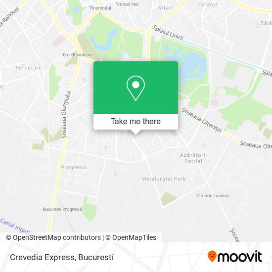 Crevedia Express map