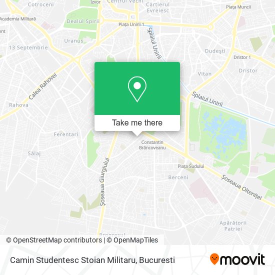 Camin Studentesc Stoian Militaru map