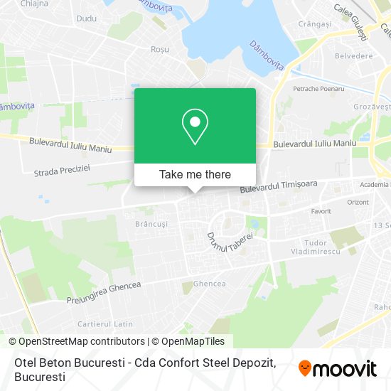 Otel Beton Bucuresti - Cda Confort Steel Depozit map