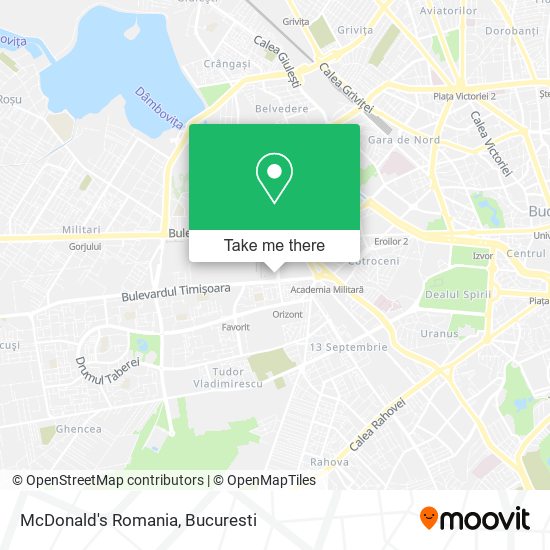 McDonald's Romania map