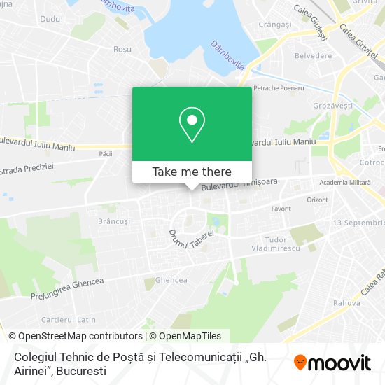 Colegiul Tehnic de Poștă și Telecomunicații „Gh. Airinei” map