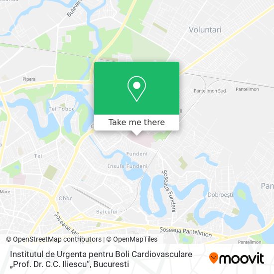 Institutul de Urgenta pentru Boli Cardiovasculare „Prof. Dr. C.C. Iliescu“ map