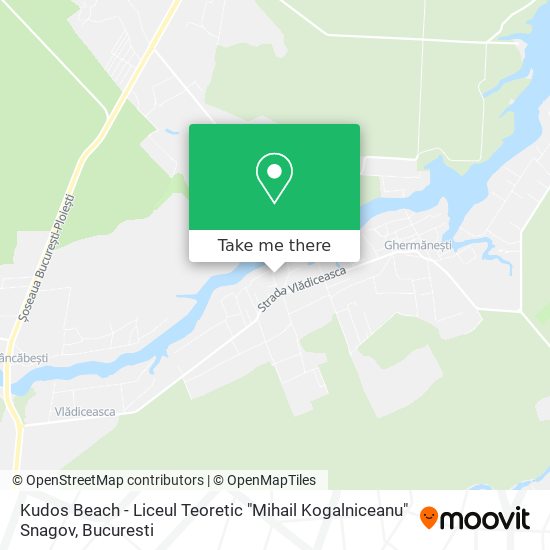 Kudos Beach - Liceul Teoretic "Mihail Kogalniceanu" Snagov map