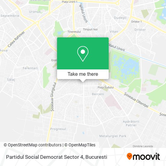 Partidul Social Democrat Sector 4 map