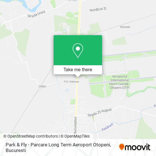 Park & Fly - Parcare Long Term Aeroport Otopeni map