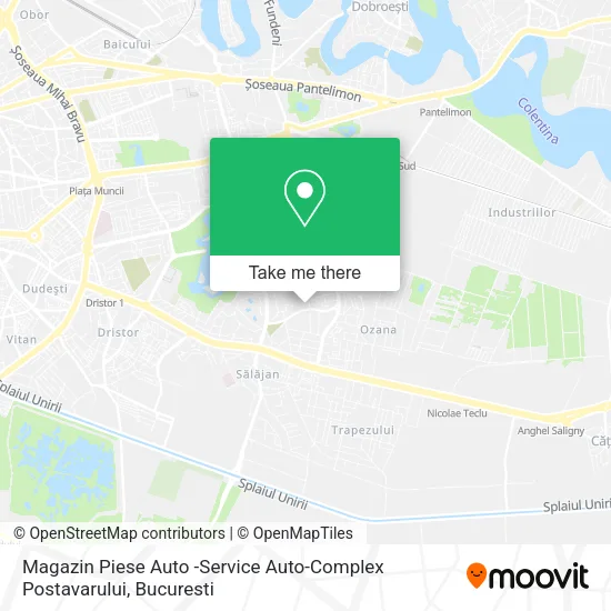 Magazin Piese Auto -Service Auto-Complex Postavarului map
