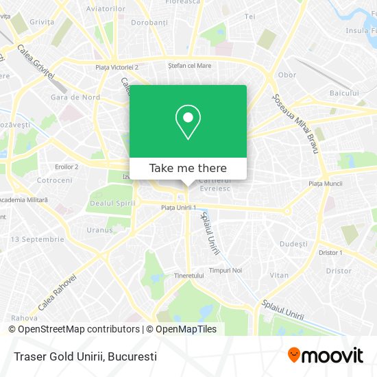 Traser Gold Unirii map