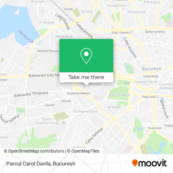 Parcul Carol Davila map