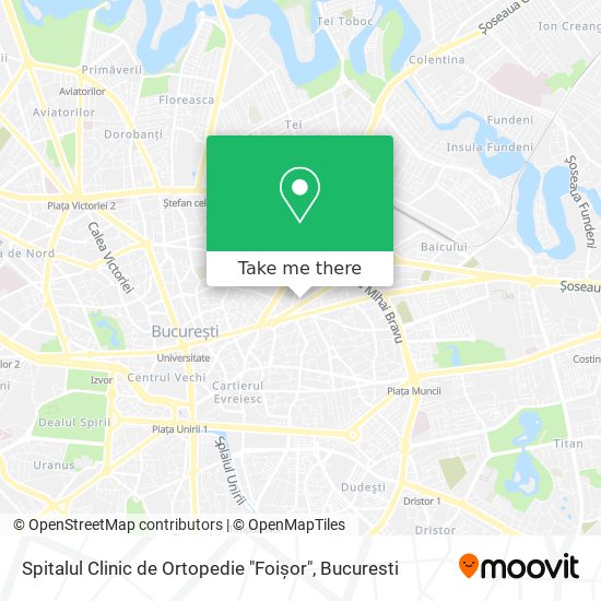 Spitalul Clinic de Ortopedie "Foișor" map