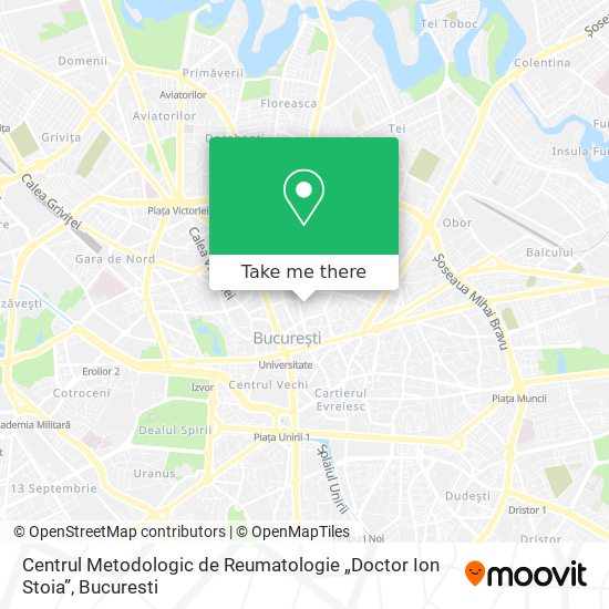 Centrul Metodologic de Reumatologie „Doctor Ion Stoia” map