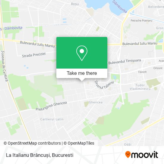 La Italianu Brâncuși map
