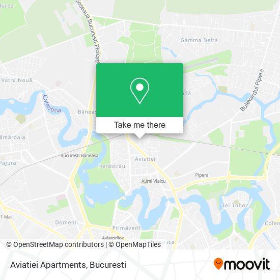 Aviatiei Apartments map