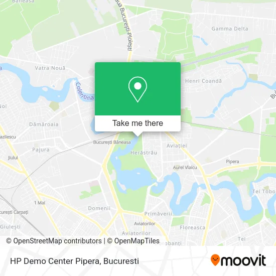 HP Demo Center Pipera map