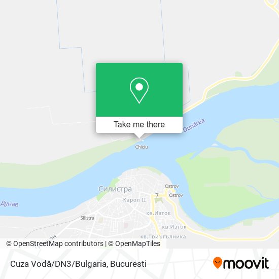 Cuza Vodă/DN3/Bulgaria map