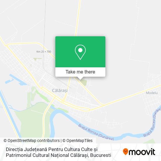 Direcția Județeană Pentru Cultura Culte și Patrimoniul Cultural Național Călărași map