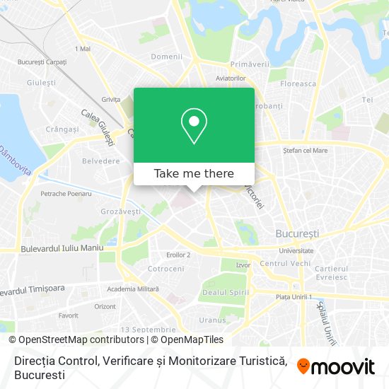 Direcția Control, Verificare și Monitorizare Turistică map