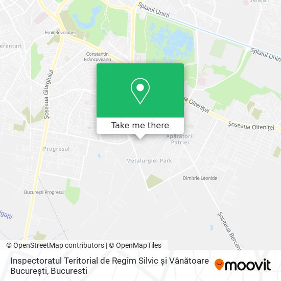 Inspectoratul Teritorial de Regim Silvic și Vânătoare București map