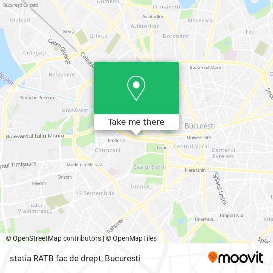 statia RATB fac de drept map