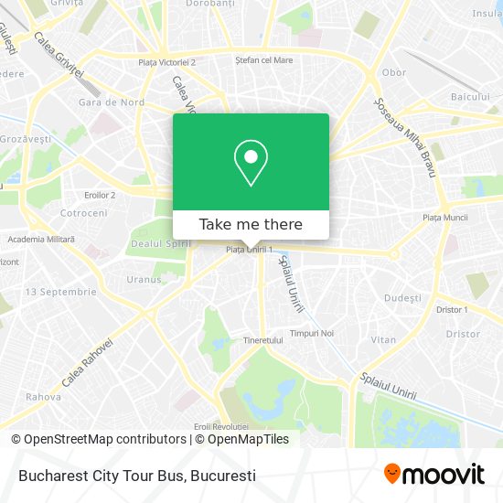 Bucharest City Tour Bus map