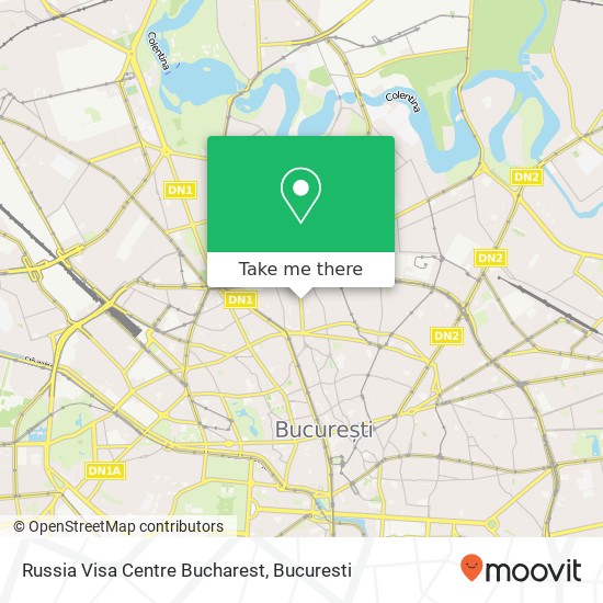 Russia Visa Centre Bucharest map