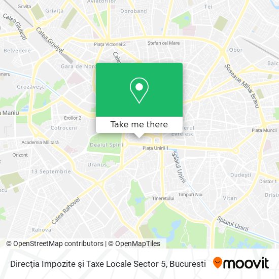 Direcţia Impozite şi Taxe Locale Sector 5 map