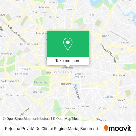 Rețeaua Privată De Clinici Regina Maria map