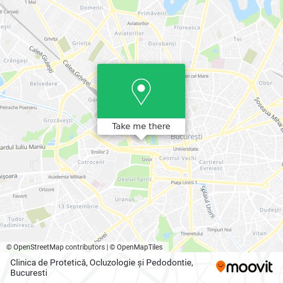 Clinica de Protetică, Ocluzologie și Pedodontie map