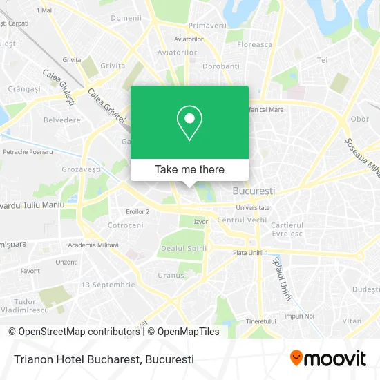 Trianon Hotel Bucharest map