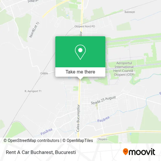 Rent A Car Bucharest map