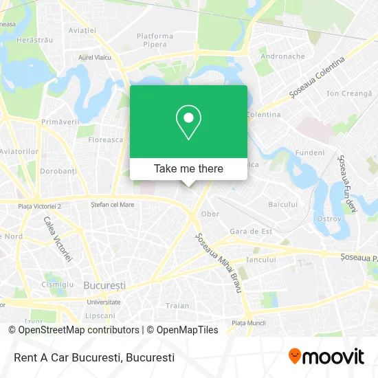Rent A Car Bucuresti map