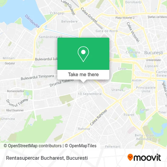 Rentasupercar Bucharest map