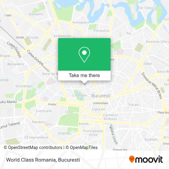 World Class Romania map