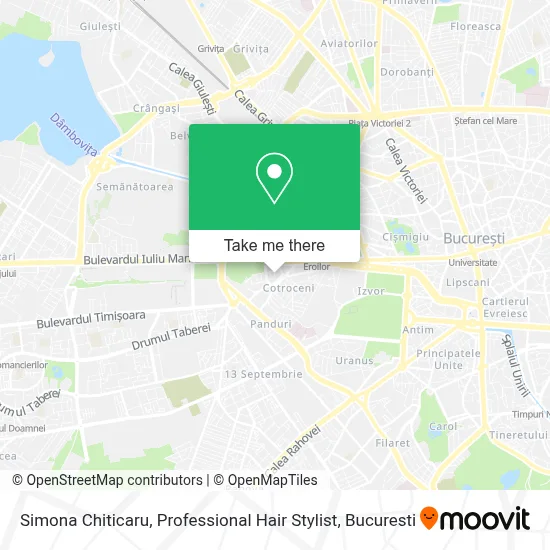 Simona Chiticaru, Professional Hair Stylist map