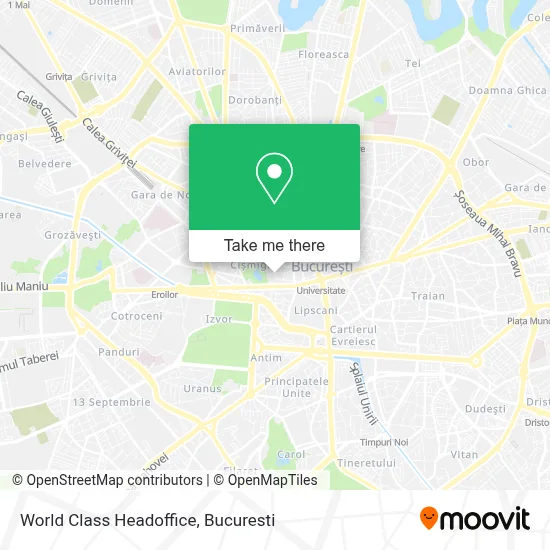 World Class Headoffice map