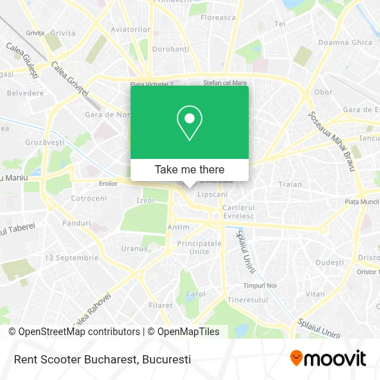 Rent Scooter Bucharest map