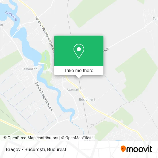 Brașov - București map