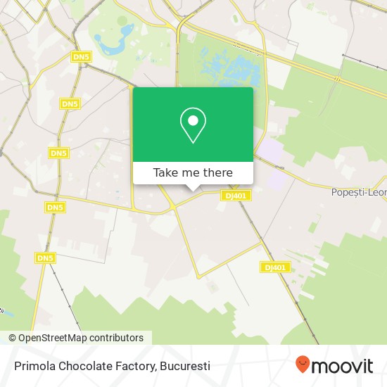 Primola Chocolate Factory map