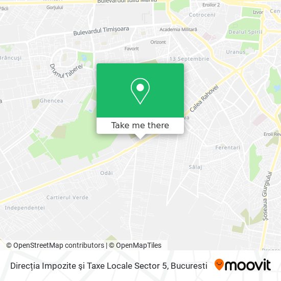 Direcția Impozite şi Taxe Locale Sector 5 map