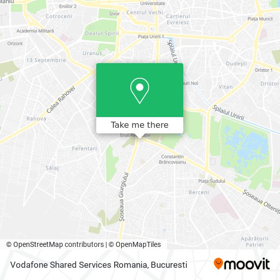 Vodafone Shared Services Romania map