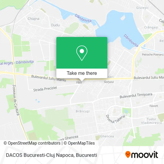 DACOS Bucuresti-Cluj Napoca map