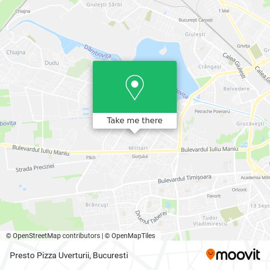 Presto Pizza Uverturii map