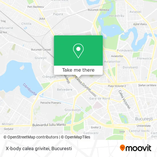 X-body calea grivitei map