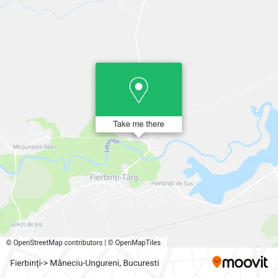 Fierbinți-> Măneciu-Ungureni map