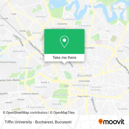 Tiffin University - Bucharest map