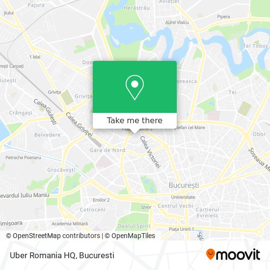 Uber Romania HQ map