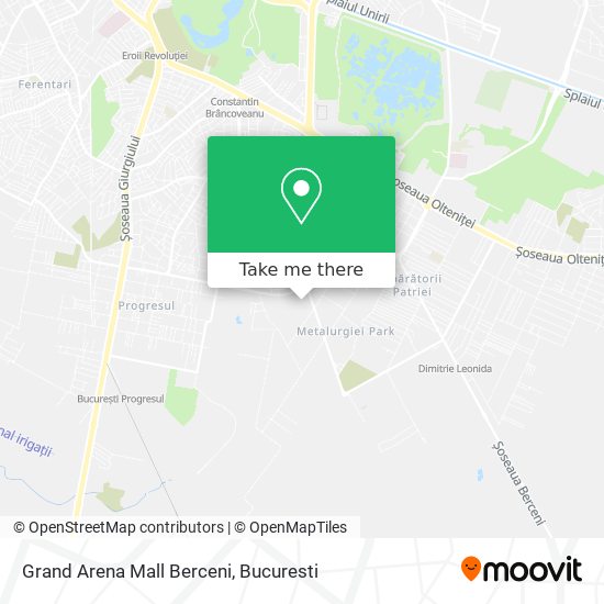 Grand Arena Mall Berceni map