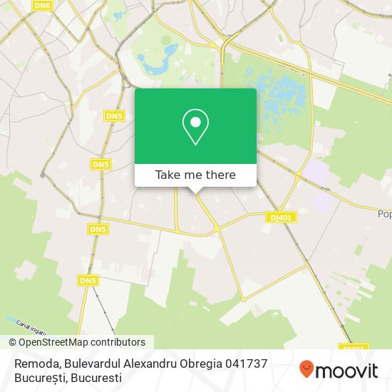 Remoda, Bulevardul Alexandru Obregia 041737 București map