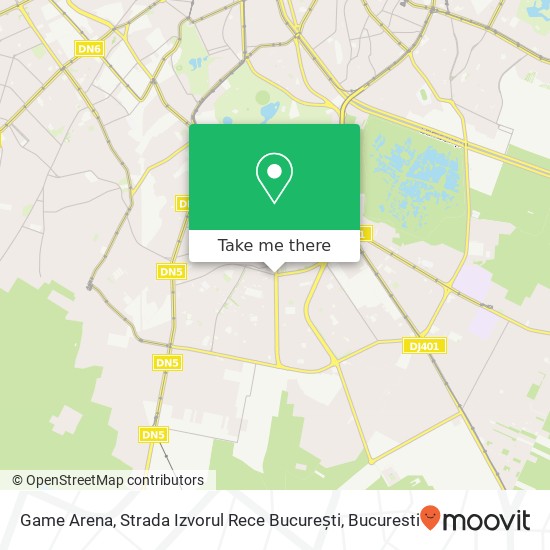 Game Arena, Strada Izvorul Rece București map