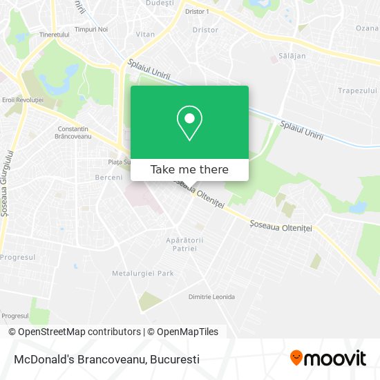 McDonald's Brancoveanu map