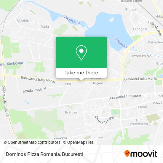 Dominos Pizza Romania map